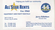 All Star Rents, 2601 E. Fifth St., Carson City, Nevada,
Manager: Mike Jolander 
Telephone: 775/883-4445 
E-Mail: carsoncity@allstarrents.com