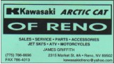 Kawasaki Artic Cat of Reno, 2315 Main St, Reno NV 89502 775-786-8696
